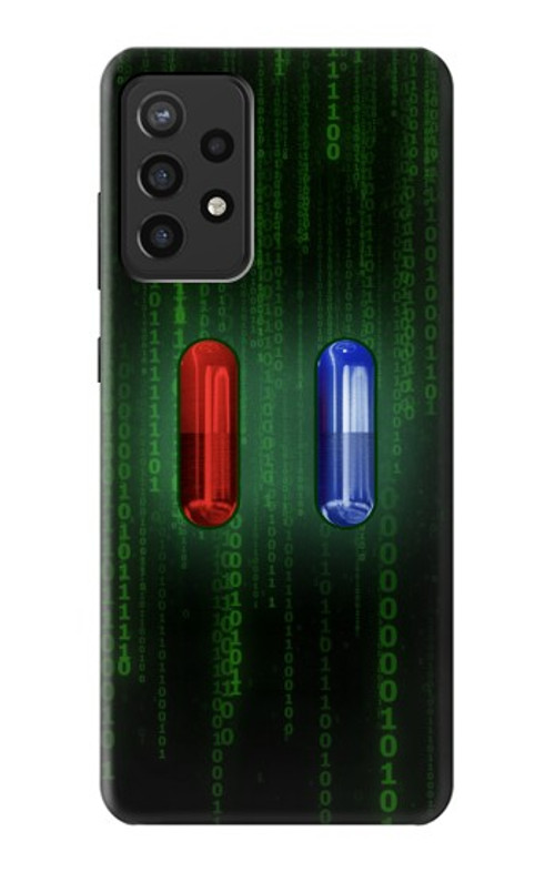 S3816 Red Pill Blue Pill Capsule Case Cover Custodia per Samsung Galaxy A72, Galaxy A72 5G