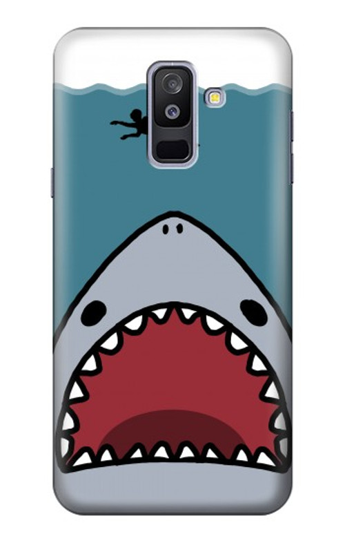 S3825 Cartoon Shark Sea Diving Case Cover Custodia per Samsung Galaxy A6+ (2018), J8 Plus 2018, A6 Plus 2018