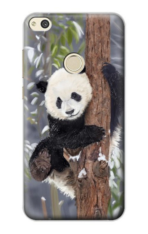 S3793 Cute Baby Panda Snow Painting Case Cover Custodia per Huawei P8 Lite (2017)