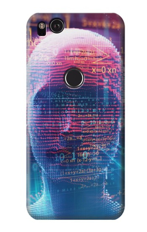 S3800 Digital Human Face Case Cover Custodia per Google Pixel 2