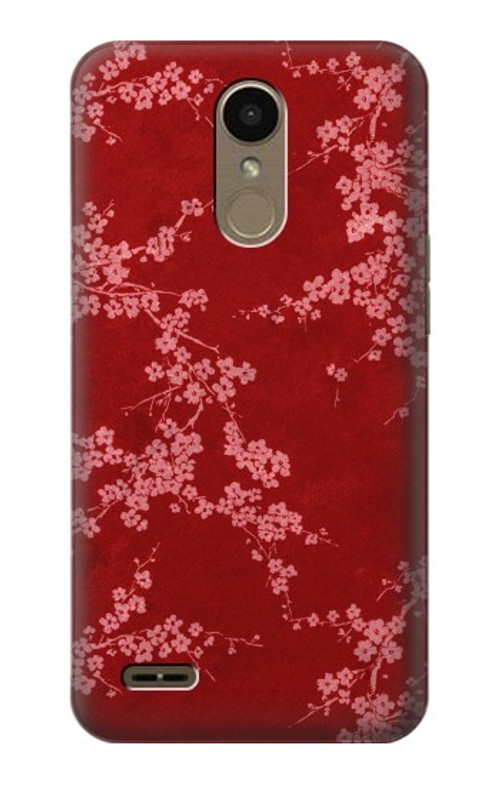 S3817 Red Floral Cherry blossom Pattern Case Cover Custodia per LG K10 (2018), LG K30