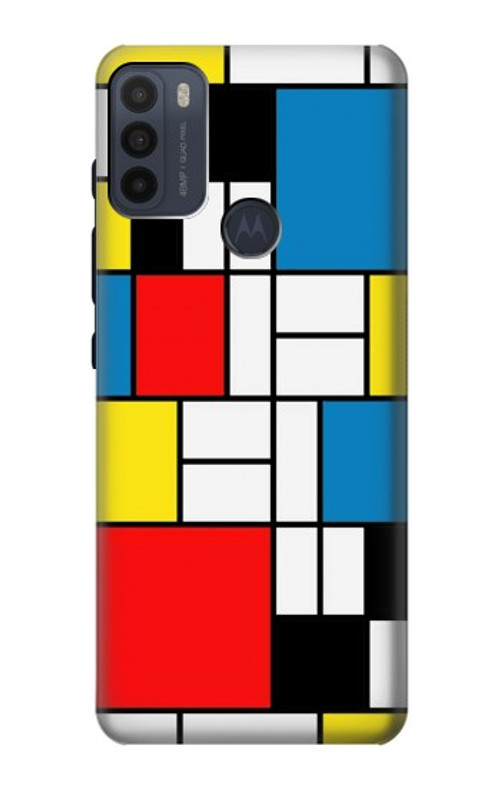 S3814 Piet Mondrian Line Art Composition Case Cover Custodia per Motorola Moto G50