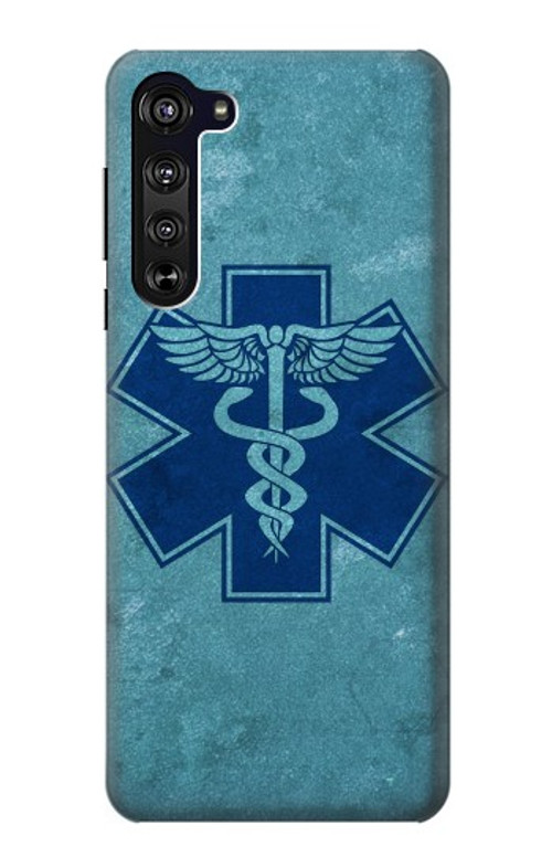 S3824 Caduceus Medical Symbol Case Cover Custodia per Motorola Edge