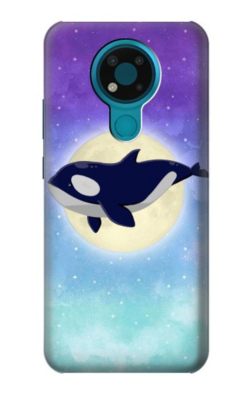S3807 Killer Whale Orca Moon Pastel Fantasy Case Cover Custodia per Nokia 3.4