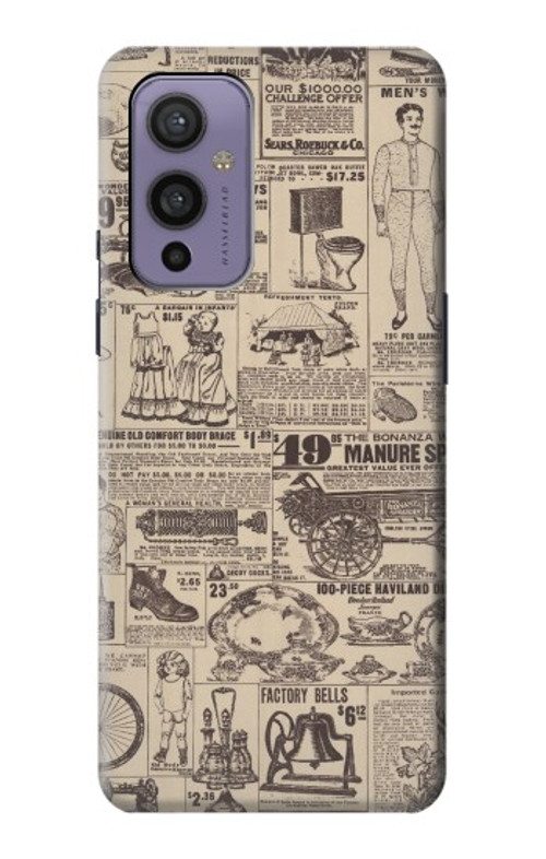 S3819 Retro Vintage Paper Case Cover Custodia per OnePlus 9