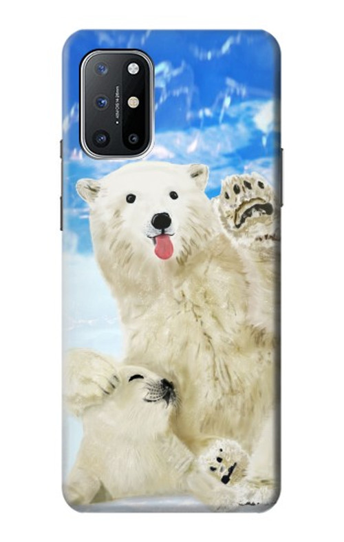 S3794 Arctic Polar Bear in Love with Seal Paint Case Cover Custodia per OnePlus 8T