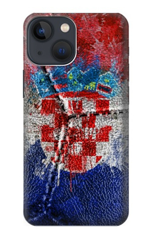 S3313 Croatia Flag Vintage Football Graphic Case Cover Custodia per iPhone 13 mini