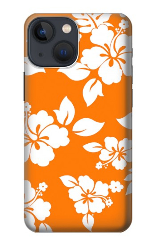 S2245 Hawaiian Hibiscus Orange Pattern Case Cover Custodia per iPhone 13