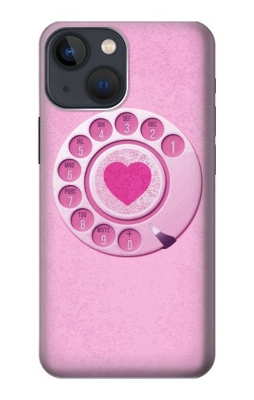 S2847 Pink Retro Rotary Phone Case Cover Custodia per iPhone 13