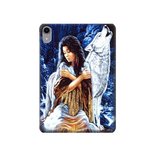 S0147 Grim Wolf Indian Girl Case Cover Custodia per iPad mini 6, iPad mini (2021)