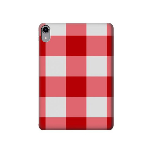S3535 Red Gingham Case Cover Custodia per iPad mini 6, iPad mini (2021)