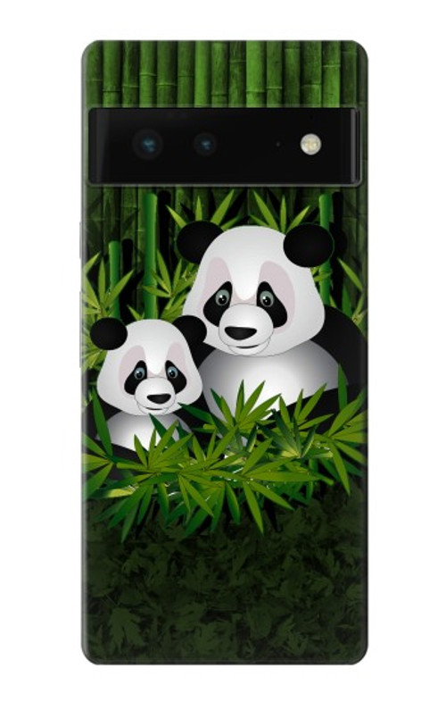 S2441 Panda Family Bamboo Forest Case Cover Custodia per Google Pixel 6