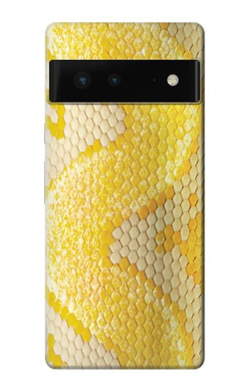 S2713 Yellow Snake Skin Graphic Printed Case Cover Custodia per Google Pixel 6