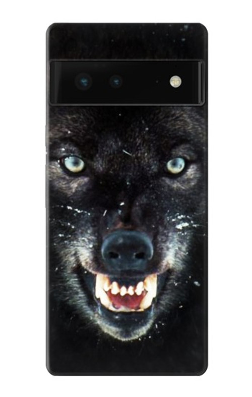 S2823 Black Wolf Blue Eyes Face Case Cover Custodia per Google Pixel 6 S2823 Black Wolf Blue Eyes Face Case Cover Custodia per Google Pixel 6