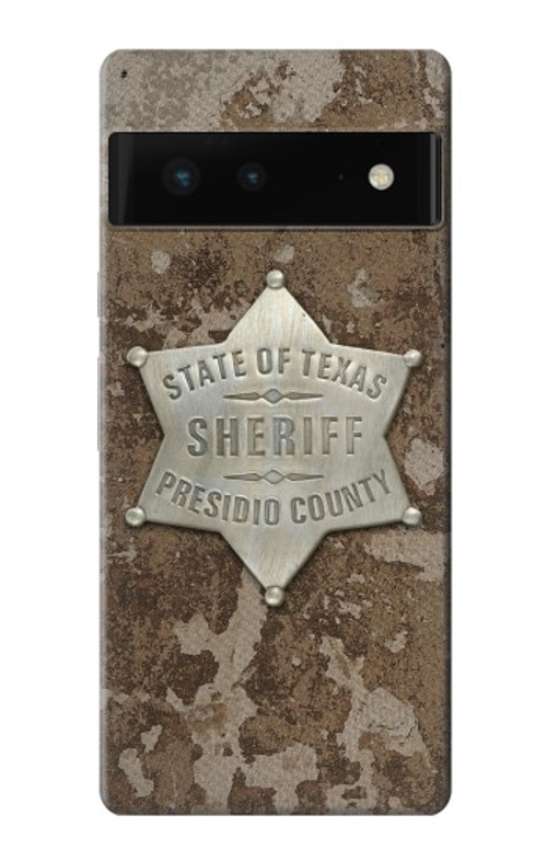 S2868 Texas Presidio County Sheriff Badge Case Cover Custodia per Google Pixel 6