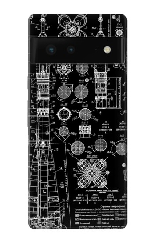 S3436 Apollo Blue Print Case Cover Custodia per Google Pixel 6