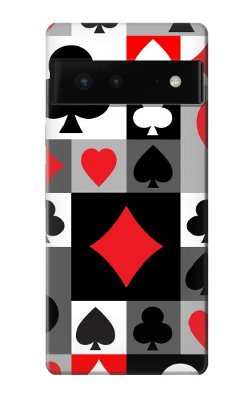 S3463 Poker Card Suit Case Cover Custodia per Google Pixel 6