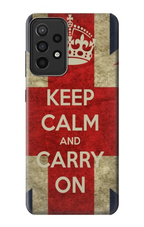 S0674 Keep Calm and Carry On Case Cover Custodia per Samsung Galaxy A52s 5G