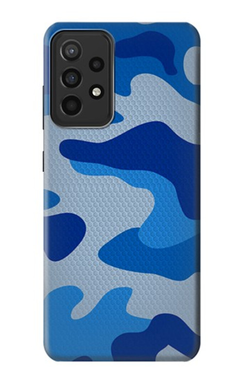 S2958 Army Blue Camo Camouflage Case Cover Custodia per Samsung Galaxy A52s 5G