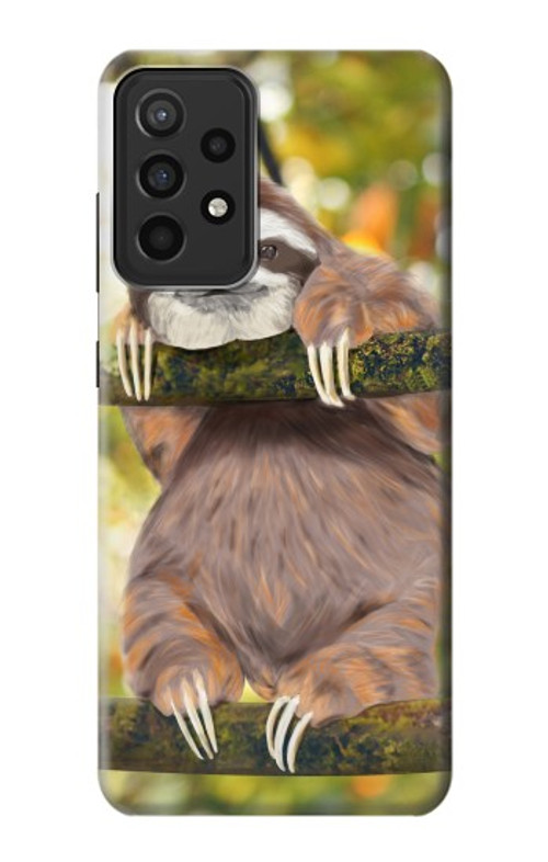 S3138 Cute Baby Sloth Paint Case Cover Custodia per Samsung Galaxy A52s 5G
