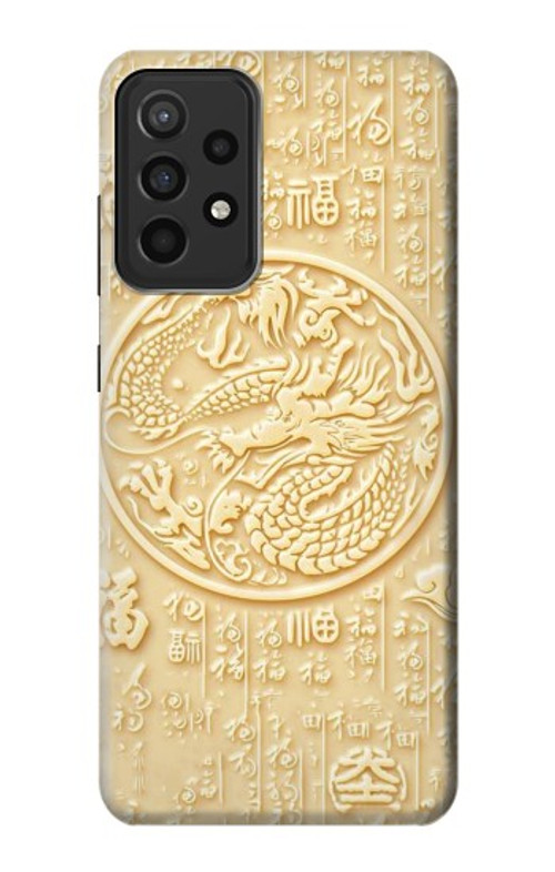 S3288 White Jade Dragon Graphic Painted Case Cover Custodia per Samsung Galaxy A52s 5G