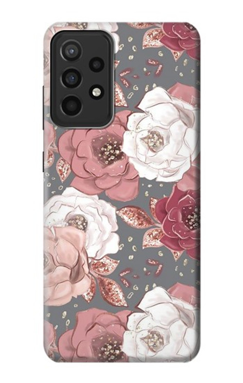 S3716 Rose Floral Pattern Case Cover Custodia per Samsung Galaxy A52s 5G