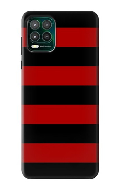 S2638 Black and Red Striped Case Cover Custodia per Motorola Moto G Stylus 5G