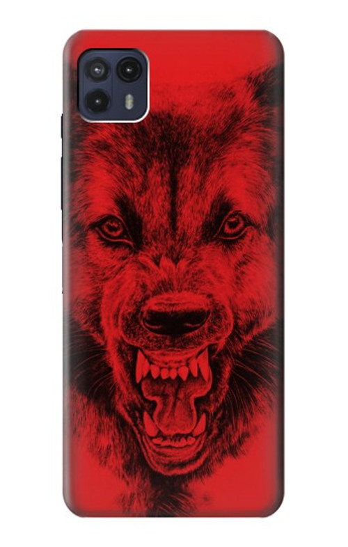 S1090 Red Wolf Case Cover Custodia per Motorola Moto G50 5G [for G50 5G only. NOT for G50]