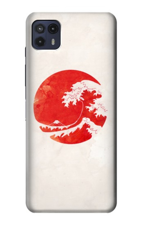 S3237 Waves Japan Flag Case Cover Custodia per Motorola Moto G50 5G [for G50 5G only. NOT for G50]