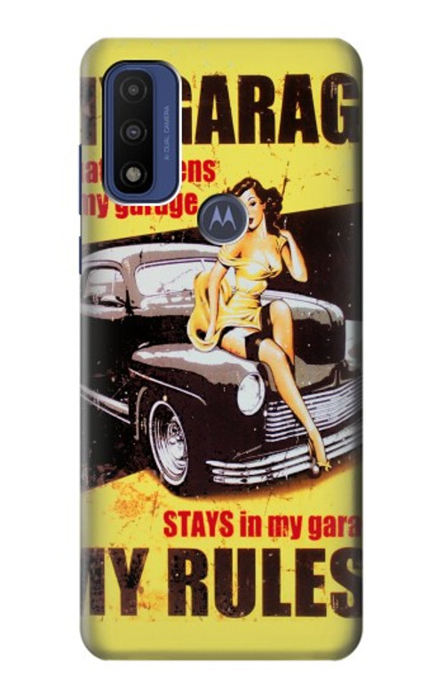 S3198 My Garage Pinup Girl Case Cover Custodia per Motorola G Pure