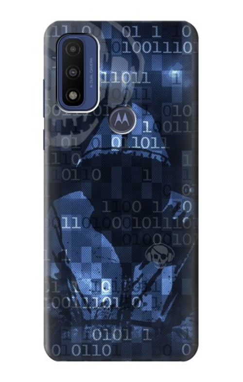 S3431 Digital Code Cyber Hacker Case Cover Custodia per Motorola G Pure