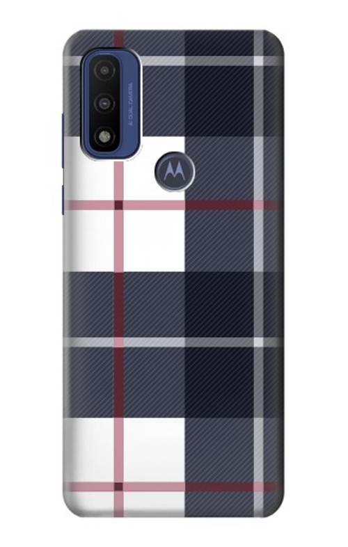 S3452 Plaid Fabric Pattern Case Cover Custodia per Motorola G Pure