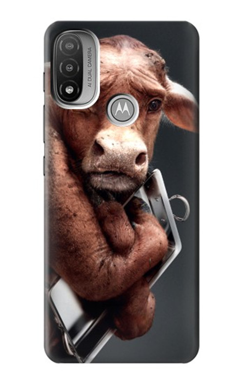 S1271 Crazy Cow Case Cover Custodia per Motorola Moto E20,E30,E40 S1271 Crazy Cow Case Cover Custodia per Motorola Moto E20,E30,E40
