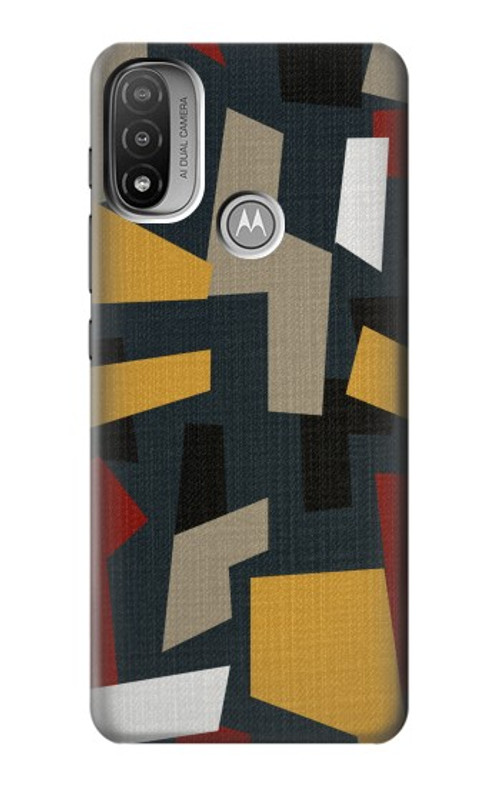 S3386 Abstract Fabric Texture Case Cover Custodia per Motorola Moto E20,E30,E40