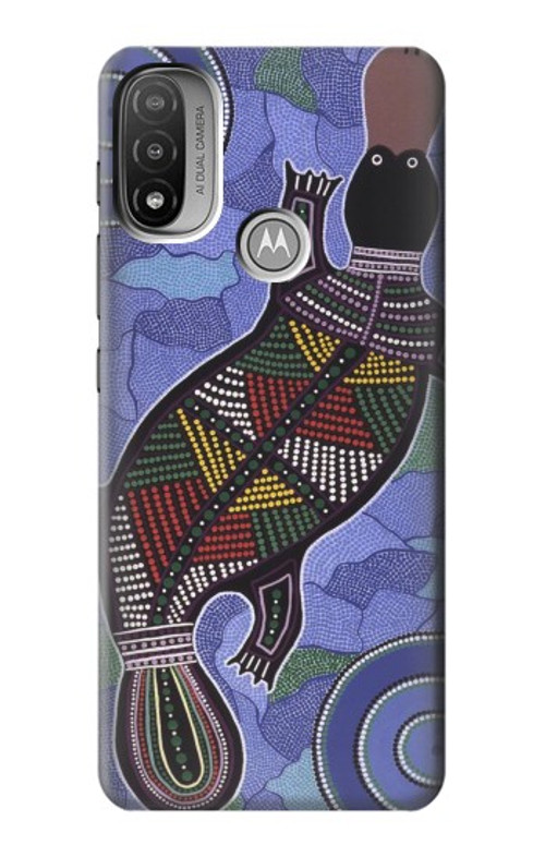 S3387 Platypus Australian Aboriginal Art Case Cover Custodia per Motorola Moto E20,E30,E40