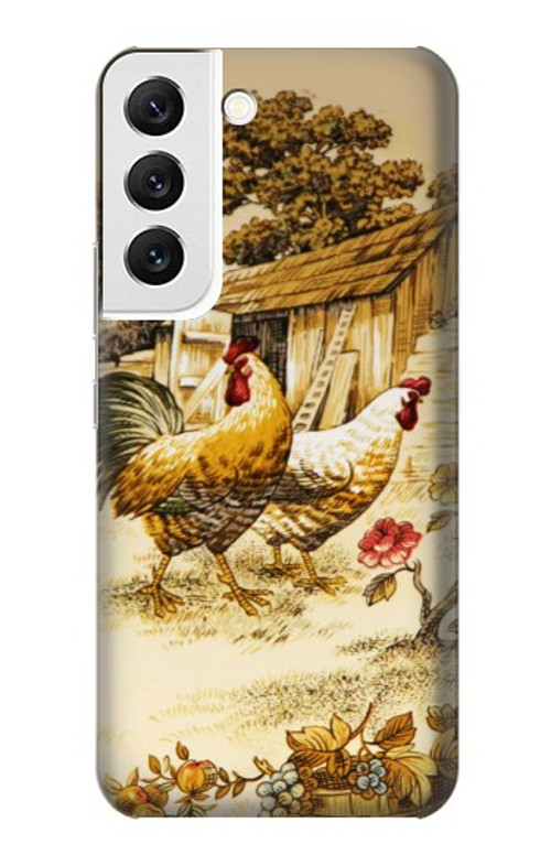 S2181 French Country Chicken Case Cover Custodia per Samsung Galaxy S22