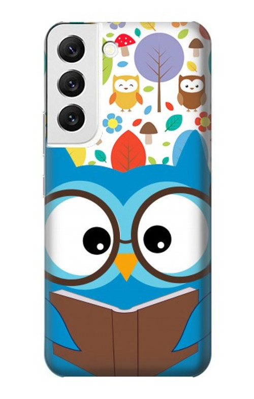 S2521 Cute Nerd Owl Cartoon Case Cover Custodia per Samsung Galaxy S22