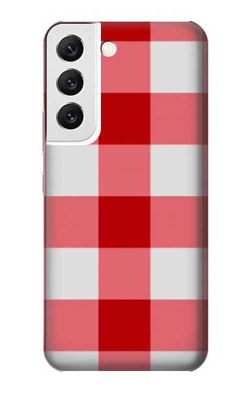 S3535 Red Gingham Case Cover Custodia per Samsung Galaxy S22