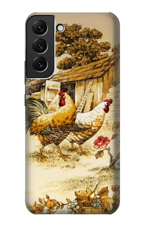S2181 French Country Chicken Case Cover Custodia per Samsung Galaxy S22 Plus