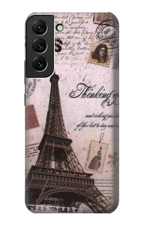 S2211 Paris Postcard Eiffel Tower Case Cover Custodia per Samsung Galaxy S22 Plus