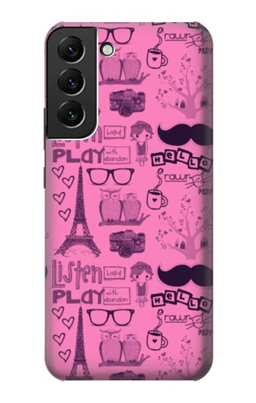 S2885 Paris Pink Case Cover Custodia per Samsung Galaxy S22 Plus