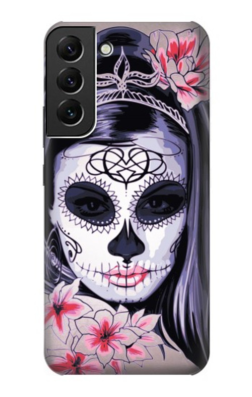 S3821 Sugar Skull Steam Punk Girl Gothic Case Cover Custodia per Samsung Galaxy S22 Plus