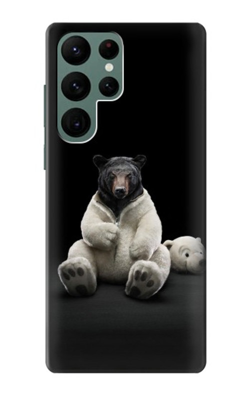 S0878 Black Bear Case Cover Custodia per Samsung Galaxy S22 Ultra