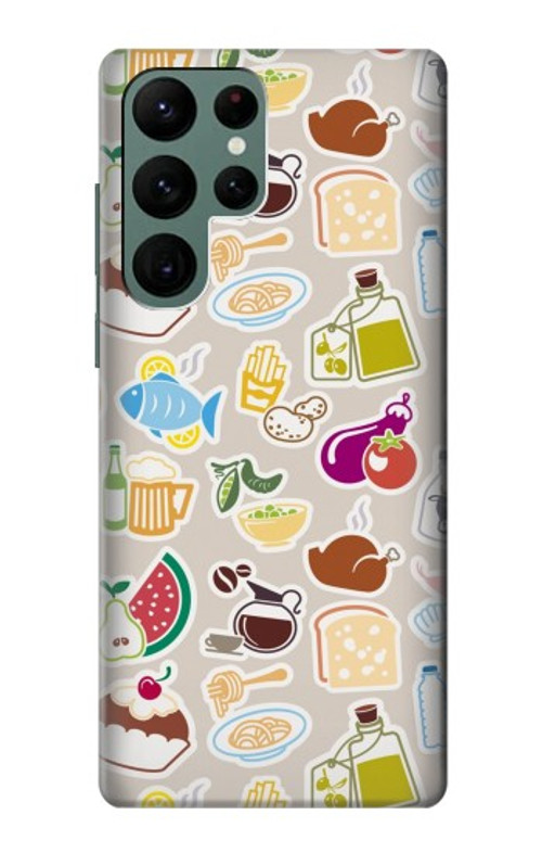 S2321 Food and Drink Seamless Case Cover Custodia per Samsung Galaxy S22 Ultra
