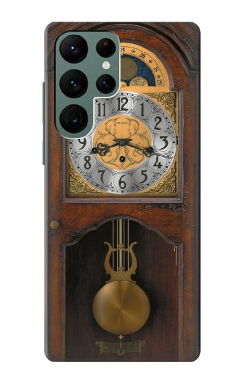 S3173 Grandfather Clock Antique Wall Clock Case Cover Custodia per Samsung Galaxy S22 Ultra