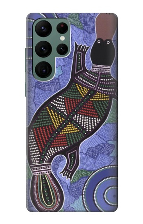 S3387 Platypus Australian Aboriginal Art Case Cover Custodia per Samsung Galaxy S22 Ultra