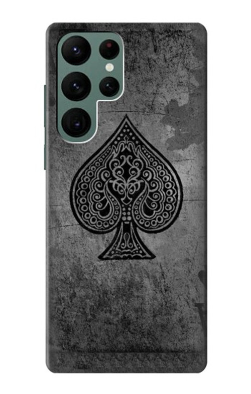 S3446 Black Ace Spade Case Cover Custodia per Samsung Galaxy S22 Ultra