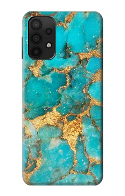 S2906 Aqua Turquoise Stone Case Cover Custodia per Samsung Galaxy M32 5G