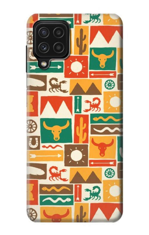 S1873 Western Pattern Case Cover Custodia per Samsung Galaxy M22