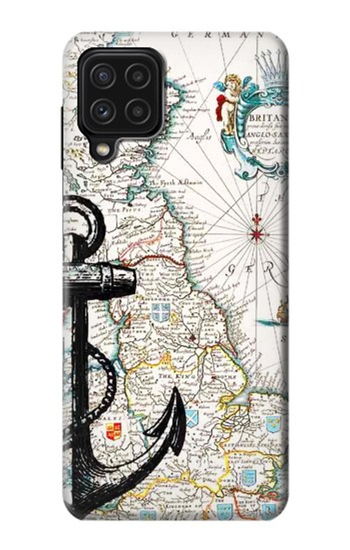 S1962 Nautical Chart Case Cover Custodia per Samsung Galaxy M22